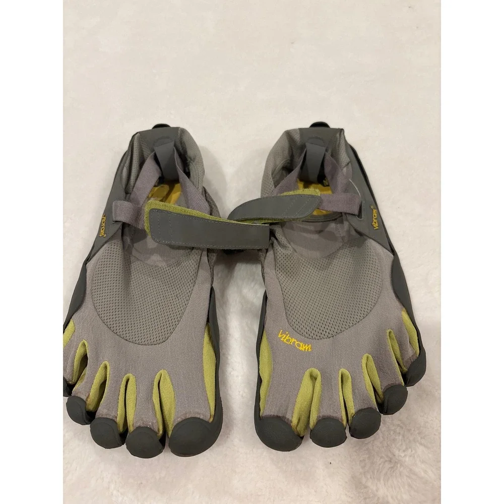 Vibram FiveFingers KSO Mens 46 Grey Lime Green Barefoot Toe Shoes Minimalist